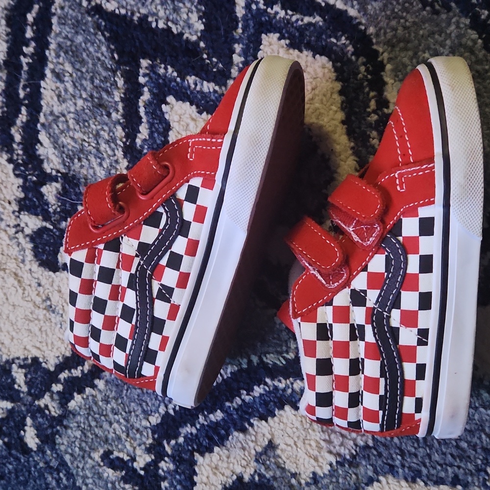 Red and black vans